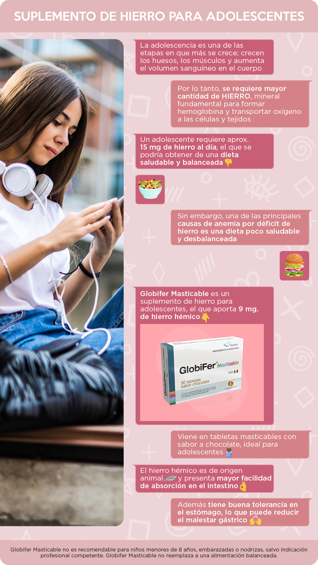 suplemento de hierro para adolescentes resumen
