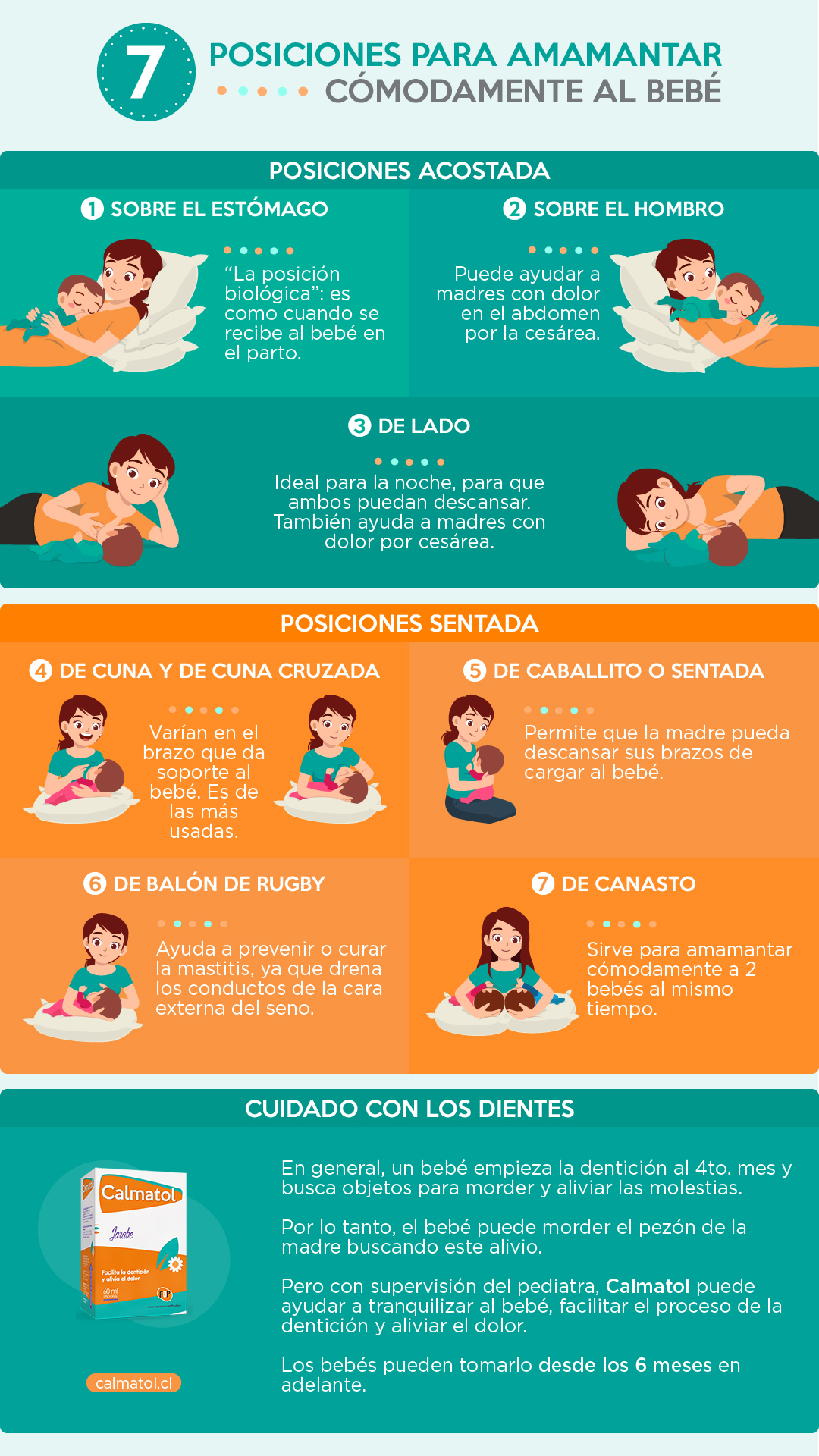posiciones para amamantar resumen
