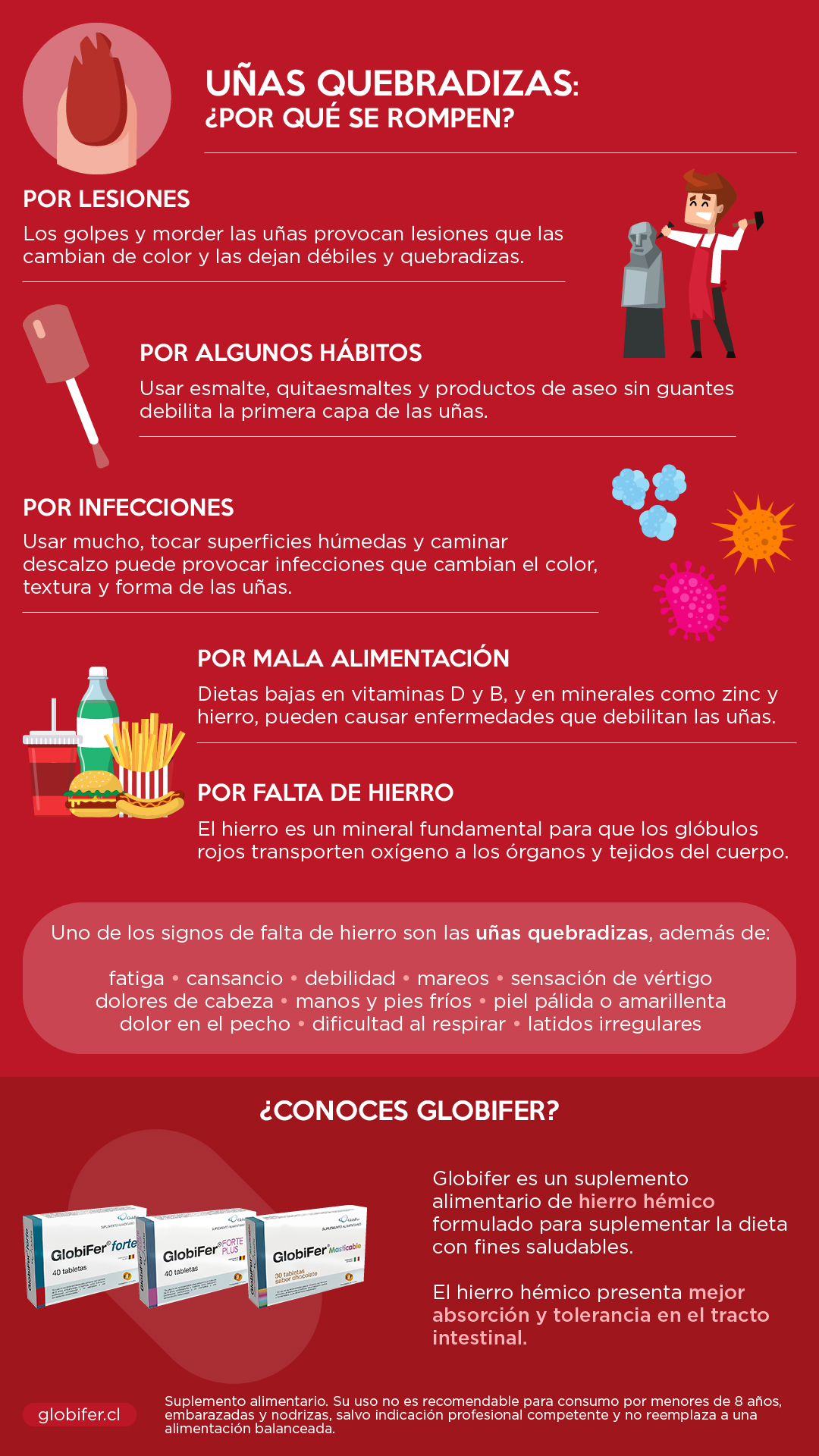 uñas quebradizas causas resumen