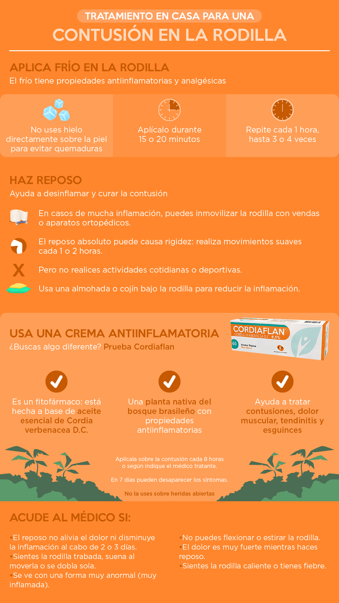 contusión en rodilla tratamiento resumen