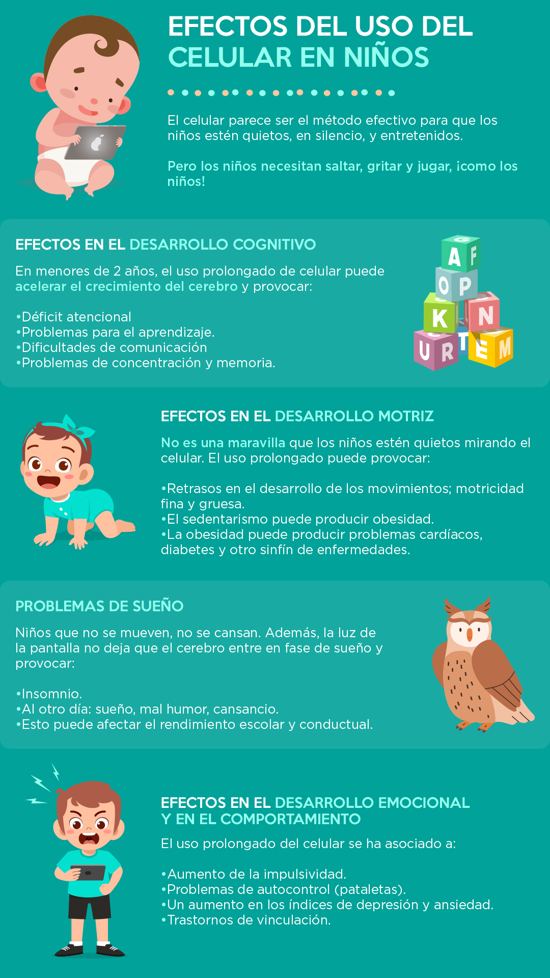 efectos uso celular niños resumen
