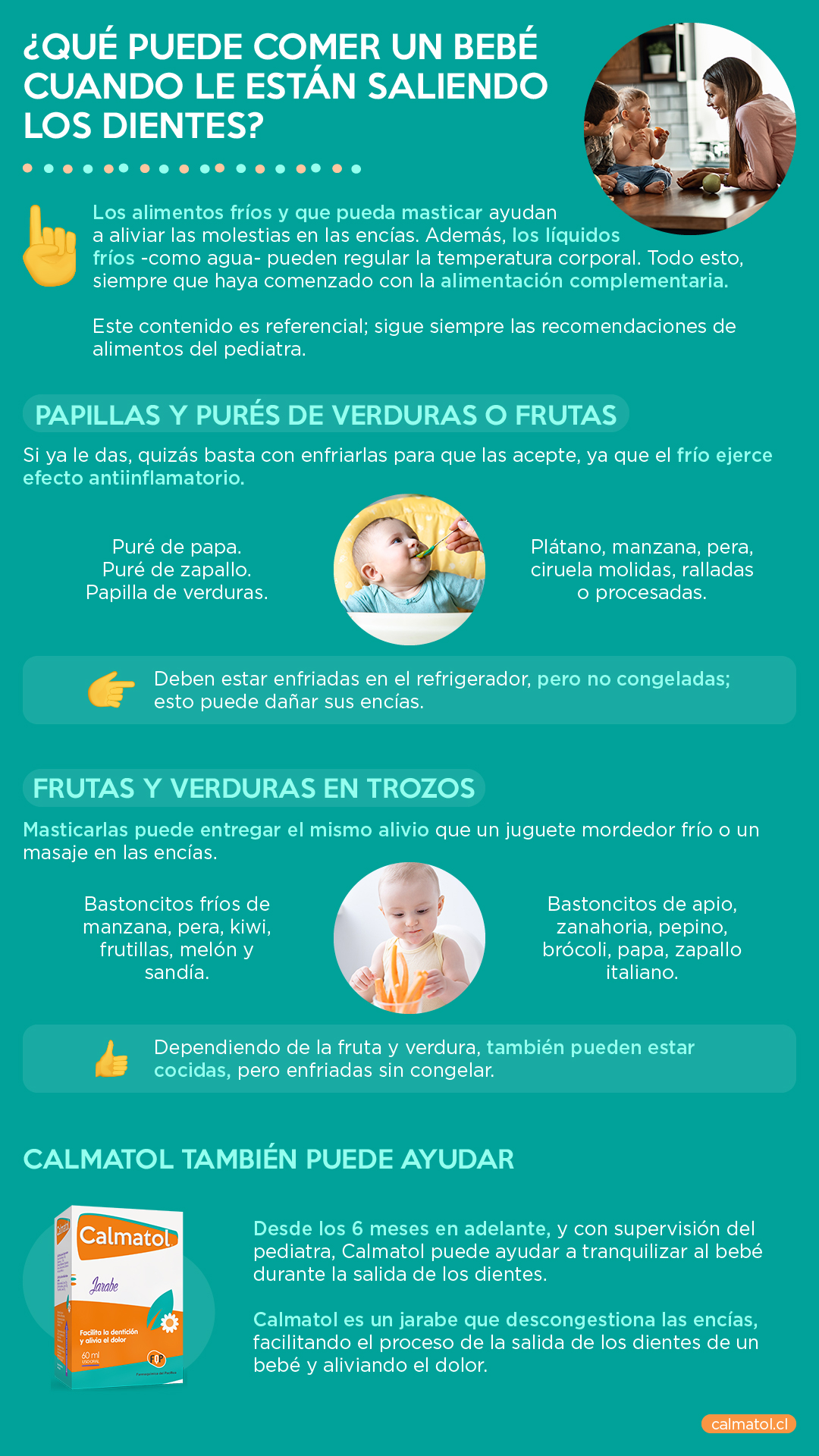 qué puede comer un bebé cuando le están saliendo los dientes resumen