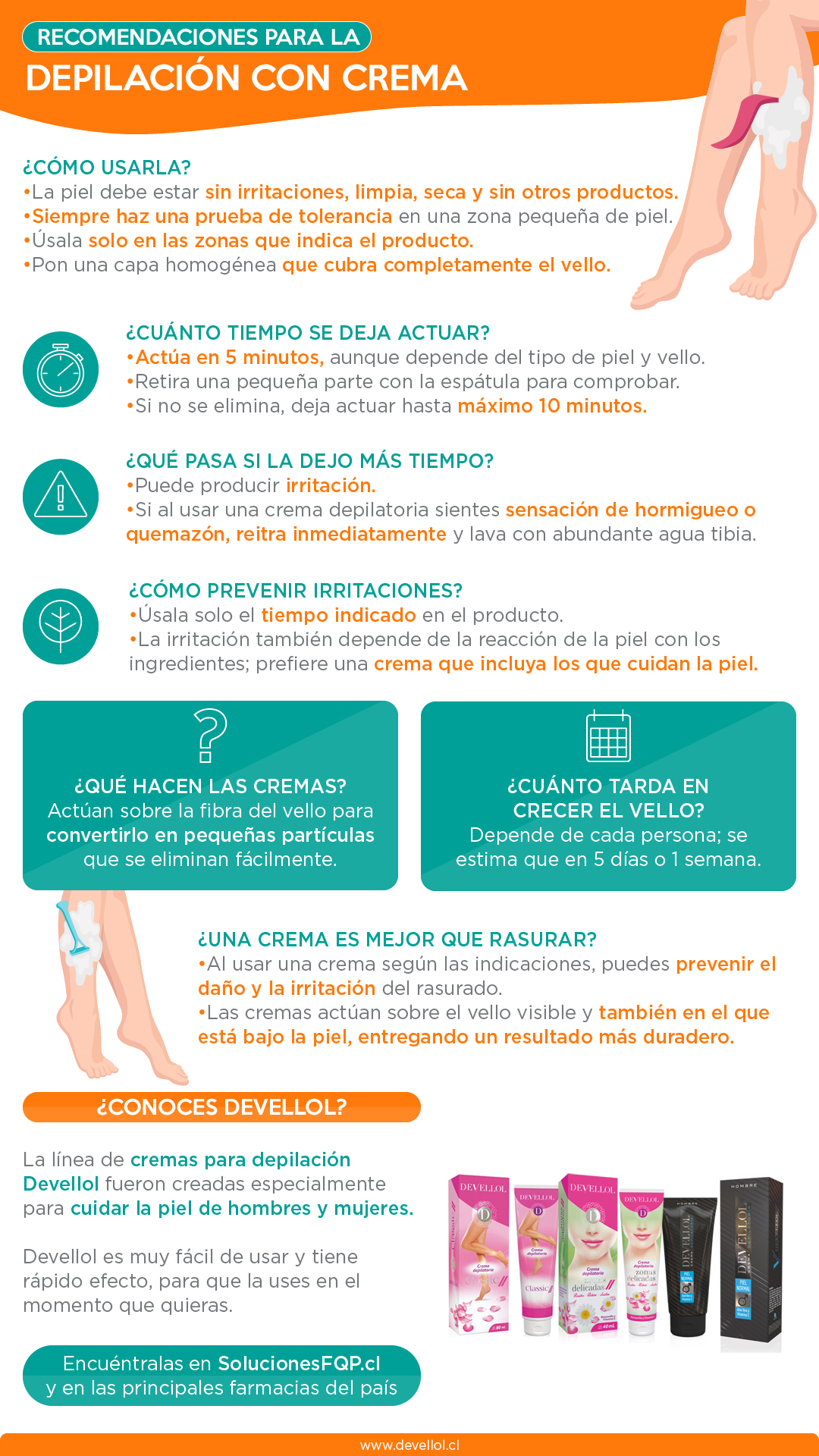 depilación con cremas resumen