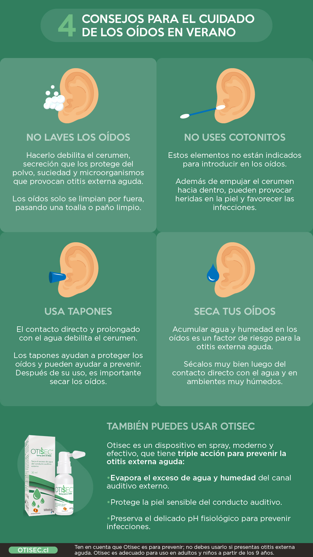 cuidado oídos en verano resumen