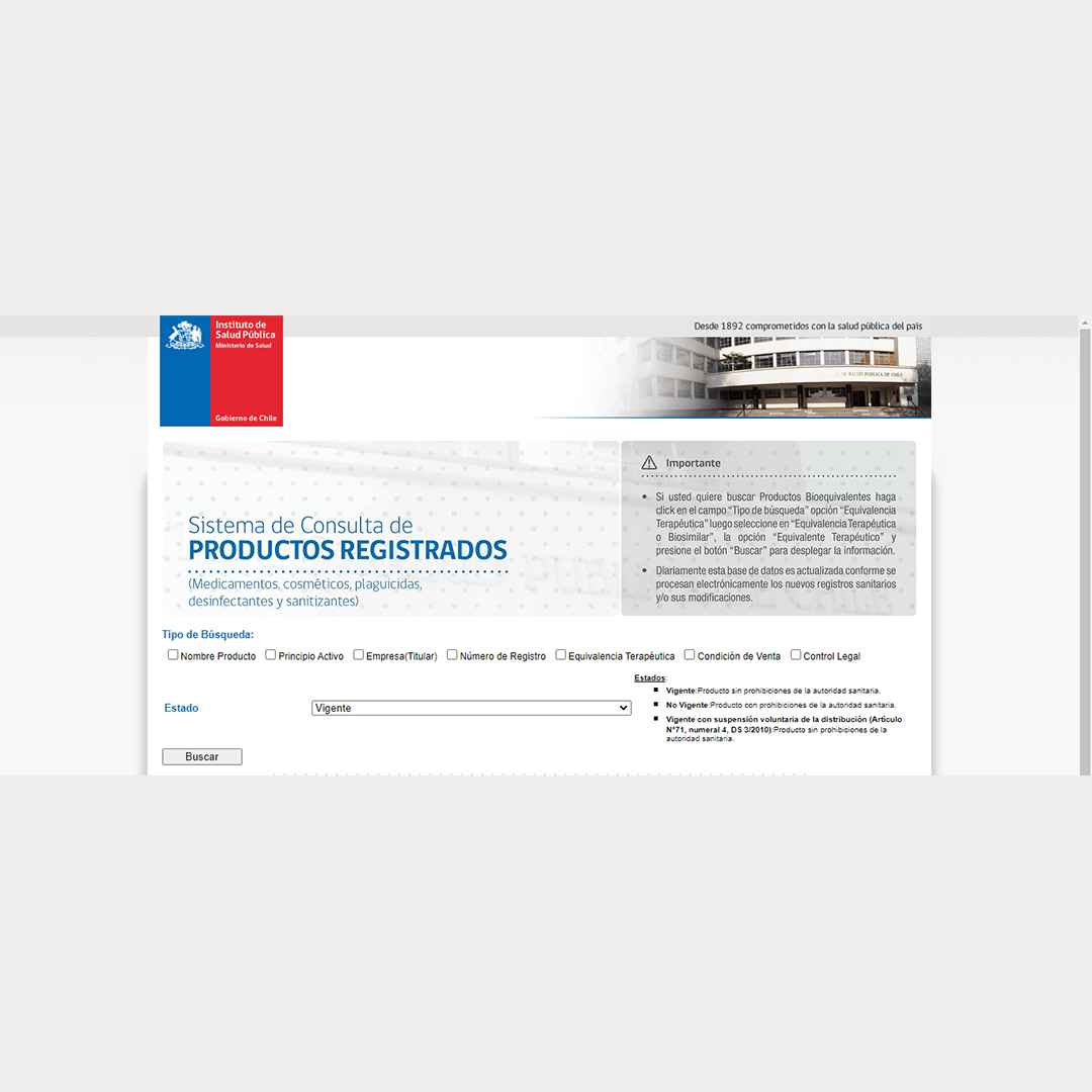 registro isp productos