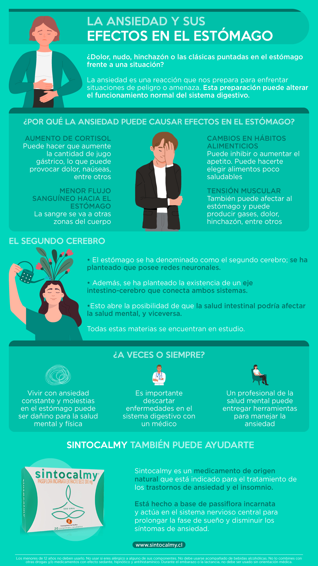 efectos de la ansiedad en el estómago resumen
