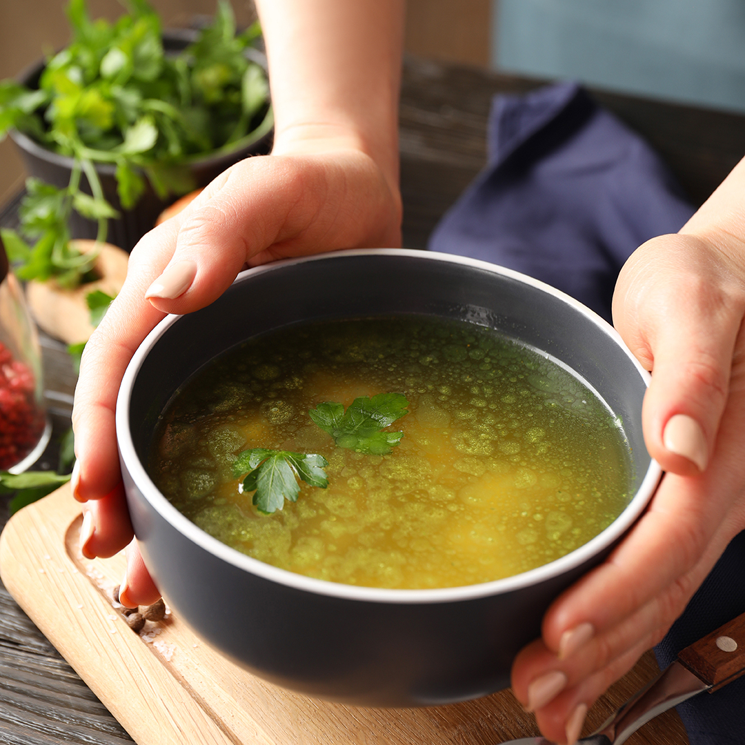 agua sopas vegetales