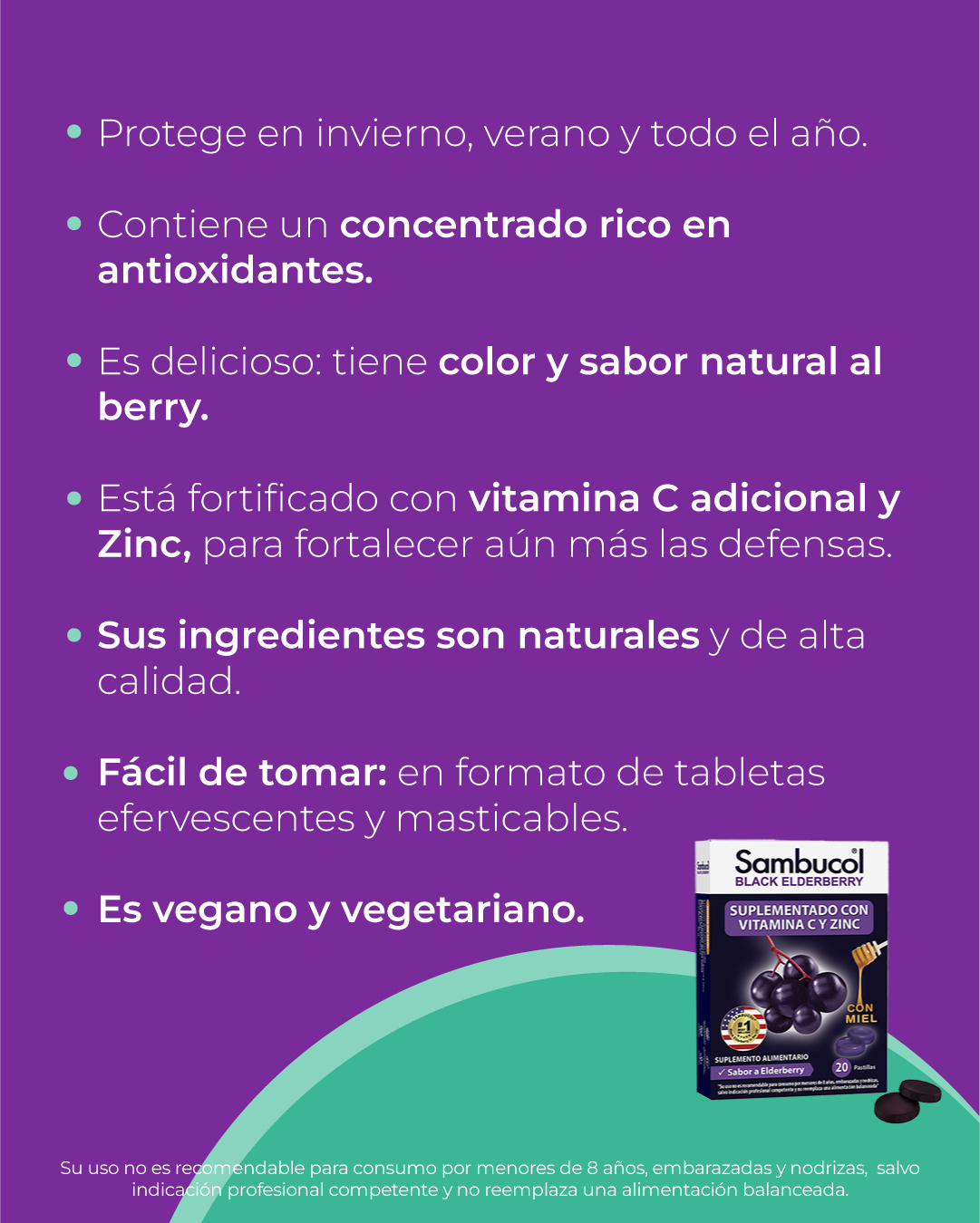 antioxidantes suplemento sambucol vital elements 09